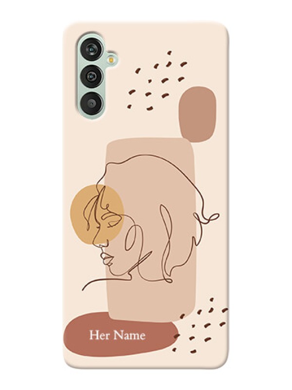 Custom Galaxy M13 4G Custom Phone Covers: Calm Woman line art Design