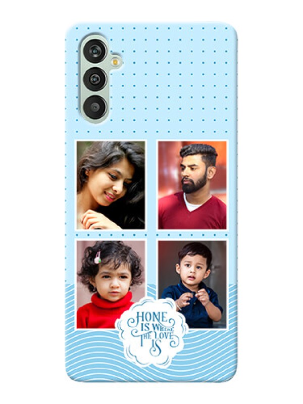 Custom Galaxy M13 4G Custom Phone Covers: Cute love quote with 4 pic upload Design