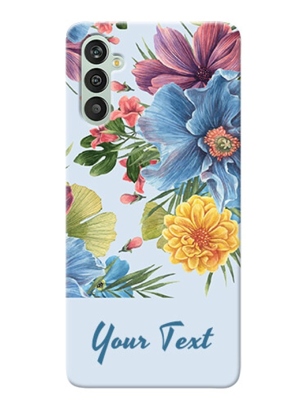 Custom Galaxy M13 4G Custom Phone Cases: Stunning Watercolored Flowers Painting Design