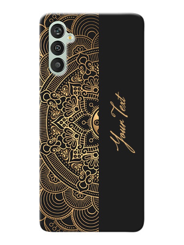 Custom Galaxy M13 4G Back Covers: Mandala art with custom text Design