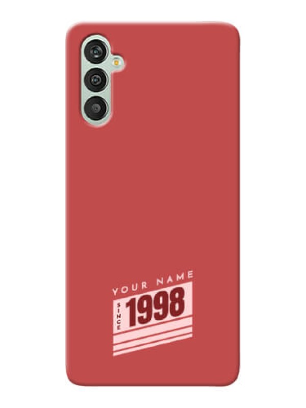 Custom Galaxy M13 4G Phone Back Covers: Red custom year of birth Design
