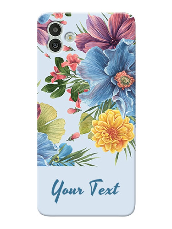 Custom Galaxy M13 5G Custom Phone Cases: Stunning Watercolored Flowers Painting Design