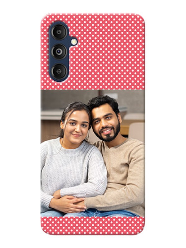 Custom Galaxy M14 4G Custom Mobile Case with White Dotted Design