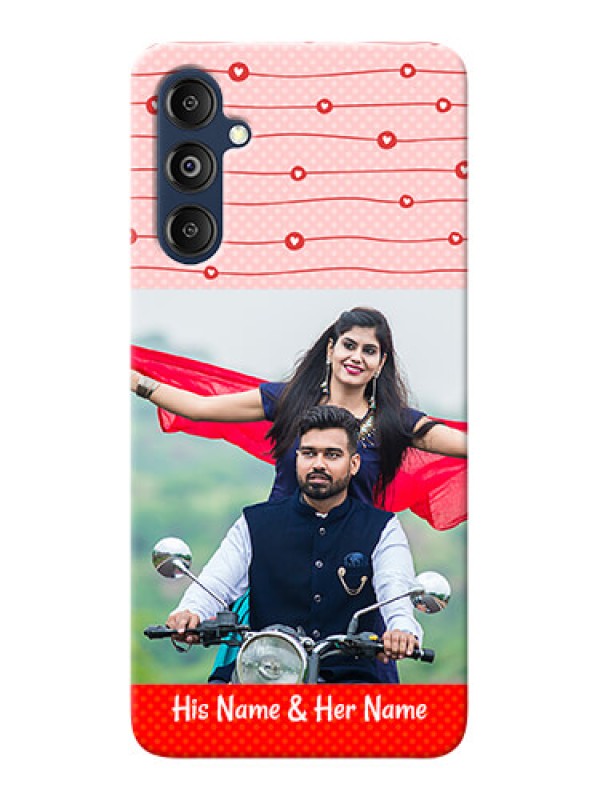 Custom Galaxy M14 4G Custom Phone Cases: Red Pattern Case Design