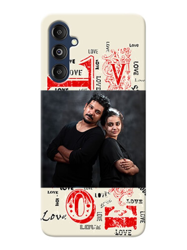 Custom Galaxy M14 4G mobile cases online: Trendy Love Design Case