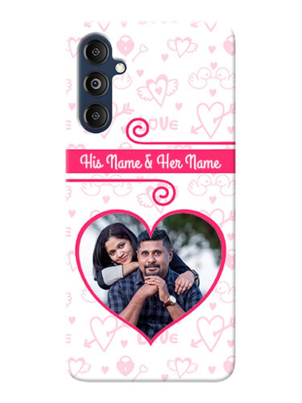 Custom Galaxy M14 4G Personalized Phone Cases: Heart Shape Love Design