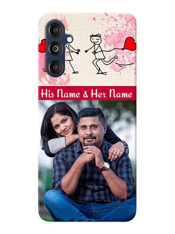 Custom Galaxy M14 4G phone back covers: You and Me Case Design