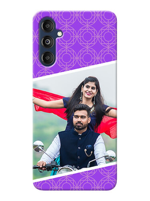 Custom Galaxy M14 4G mobile back covers online: violet Pattern Design