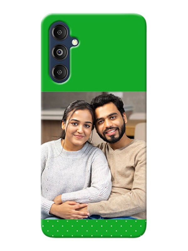 Custom Galaxy M14 4G Personalised mobile covers: Green Pattern Design