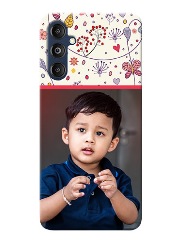 Custom Galaxy M14 4G phone back covers: Premium Floral Design