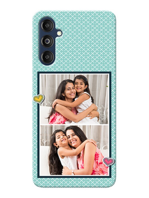 Custom Galaxy M14 4G Custom Phone Cases: 2 Image Holder with Pattern Design