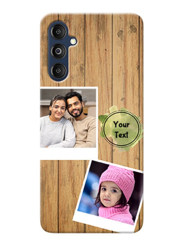 Custom Galaxy M14 4G Custom Mobile Phone Covers: Wooden Texture Design
