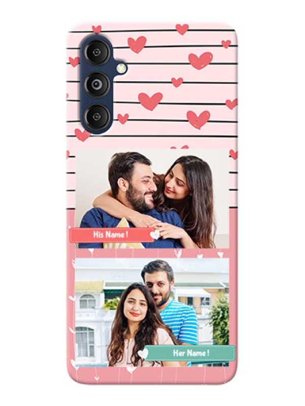 Custom Galaxy M14 4G custom mobile covers: Photo with Heart Design