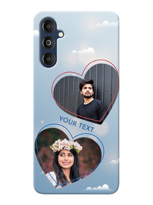 Custom Galaxy M14 4G Phone Cases: Blue Color Couple Design