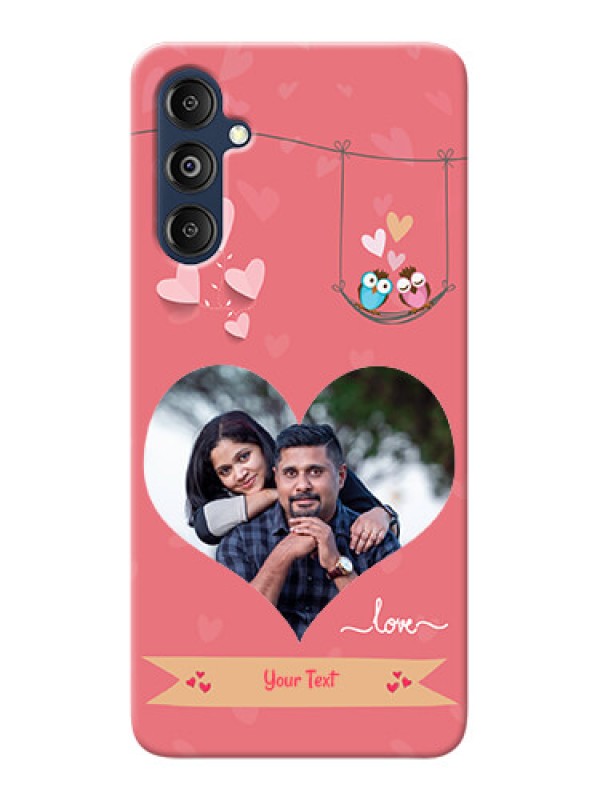 Custom Galaxy M14 4G custom phone covers: Peach Color Love Design