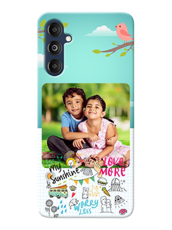Custom Galaxy M14 4G phone cases online: Doodle love Design