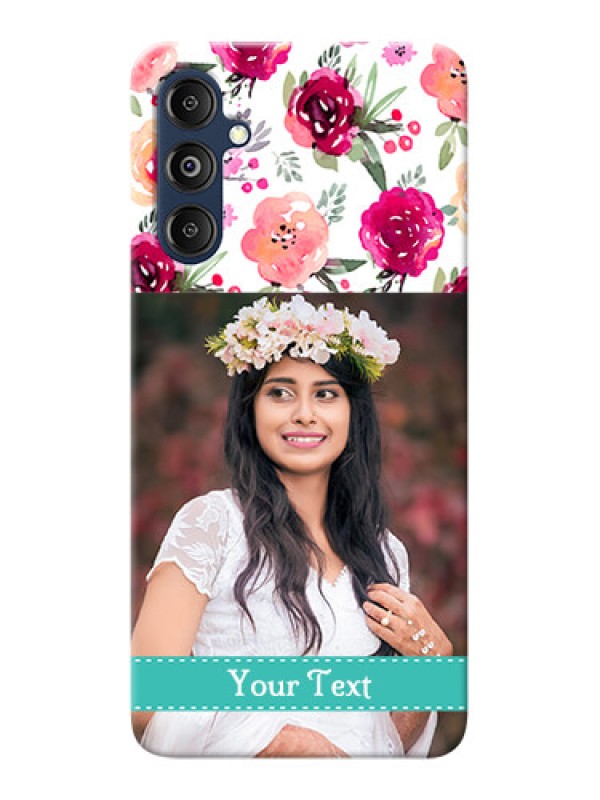 Custom Galaxy M14 4G Personalized Mobile Cases: Watercolor Floral Design