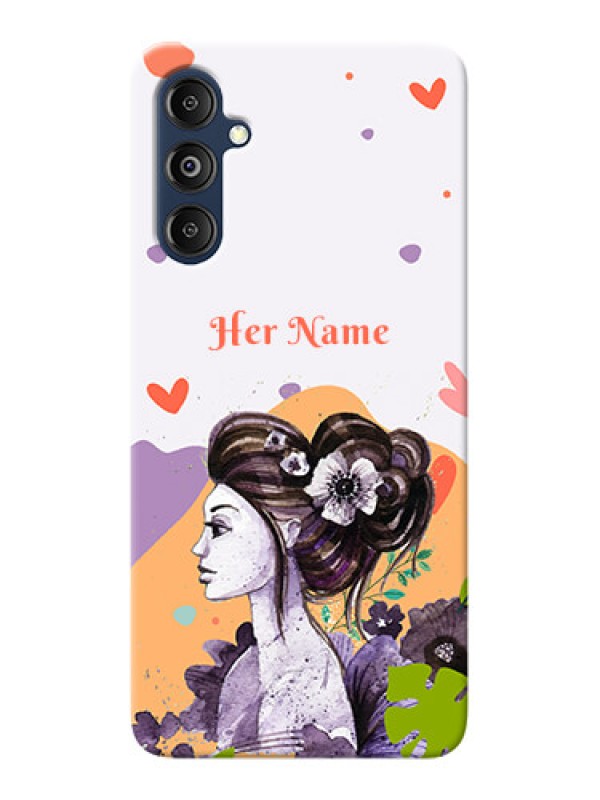 Custom Galaxy M14 4G Personalized Phone Case with Woman And Nature Design