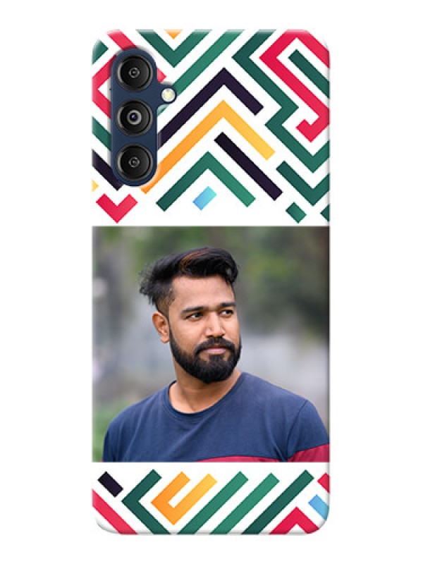 Custom Galaxy M14 4G Personalized Phone Case with Colorful Maze Pattern Design