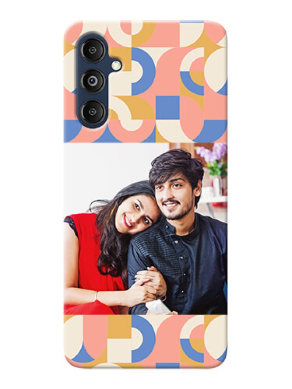 Custom Galaxy M14 4G Photo Printing on Case with Semiwithcircle Maze Pattern Design