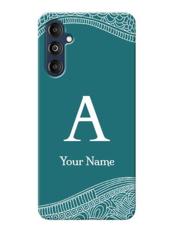 Custom Galaxy M14 4G Personalized Phone Case with line art pattern with custom name Design