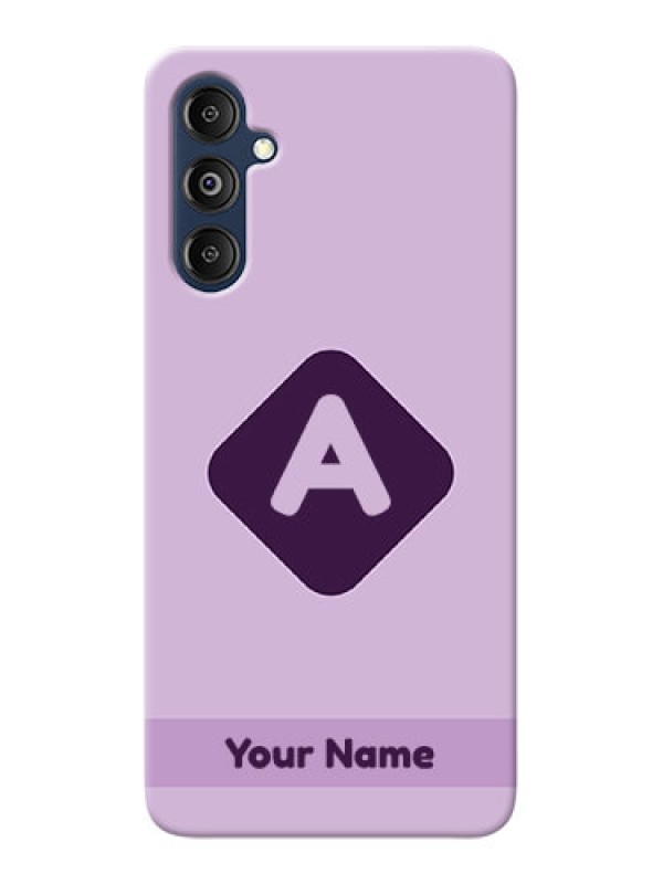 Custom Galaxy M14 4G Custom Mobile Case with Custom Letter in curved badge Design
