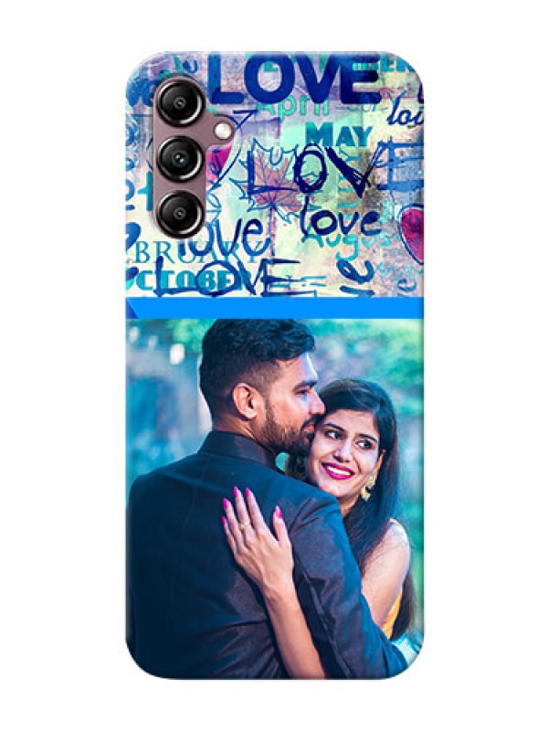 Custom Galaxy M14 5G Mobile Covers Online: Colorful Love Design