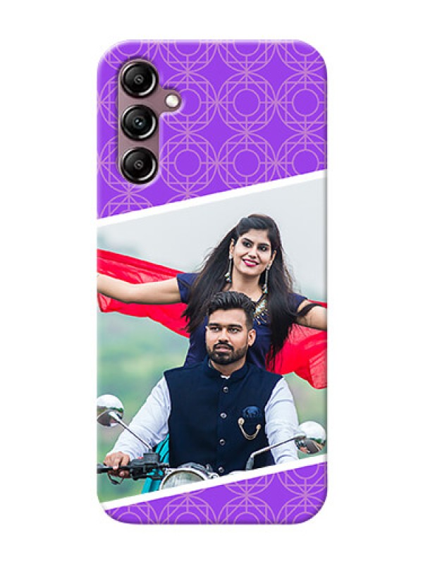 Custom Galaxy M14 5G mobile back covers online: violet Pattern Design
