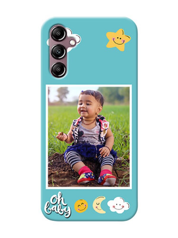 Custom Galaxy M14 5G Personalised Phone Cases: Smiley Kids Stars Design