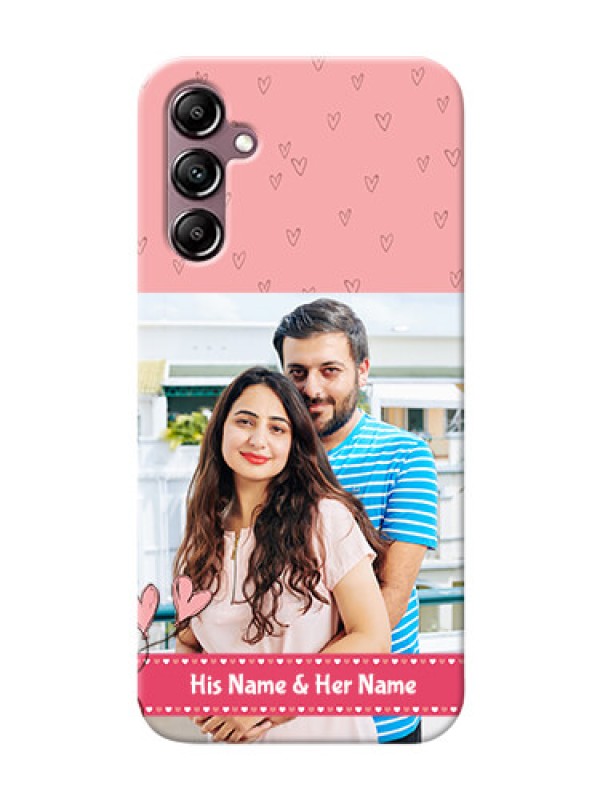 Custom Galaxy M14 5G phone back covers: Love Design Peach Color