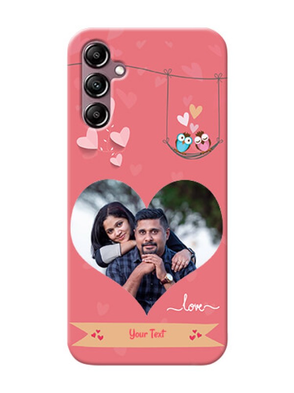 Custom Galaxy M14 5G custom phone covers: Peach Color Love Design 