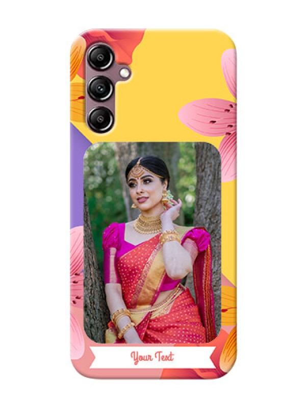 Custom Galaxy M14 5G Mobile Covers: 3 Image With Vintage Floral Design