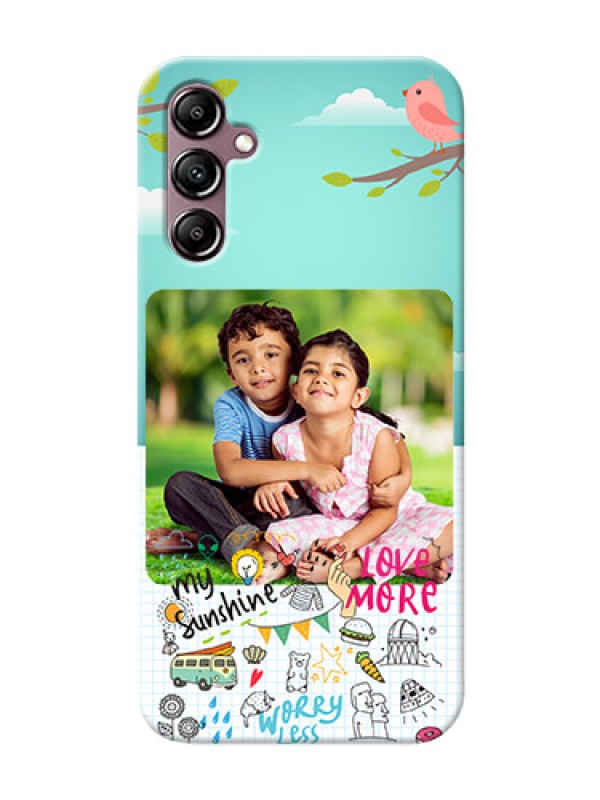 Custom Galaxy M14 5G phone cases online: Doodle love Design