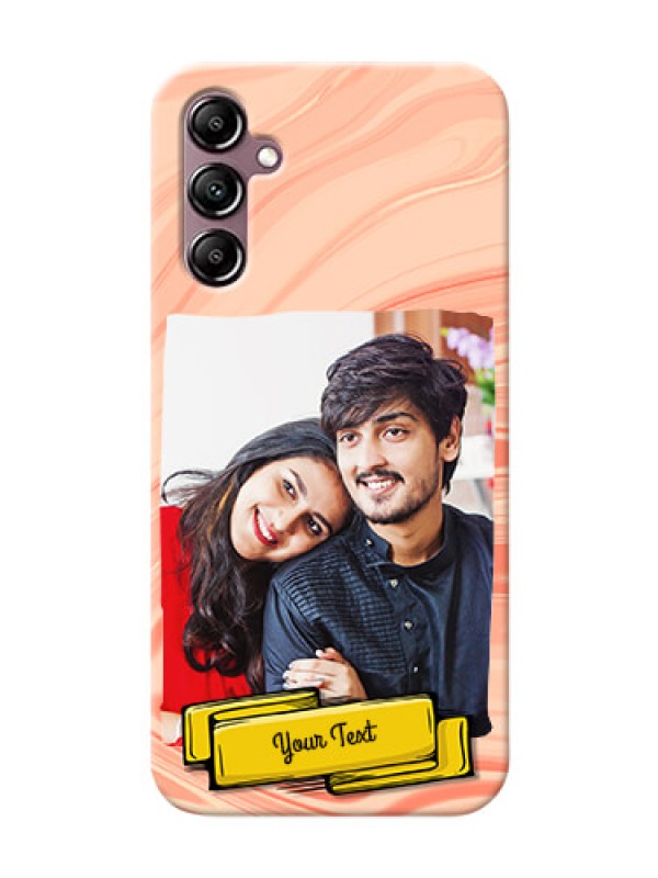 Custom Galaxy M14 5G Customized Phone Cases: Marble Texture Design