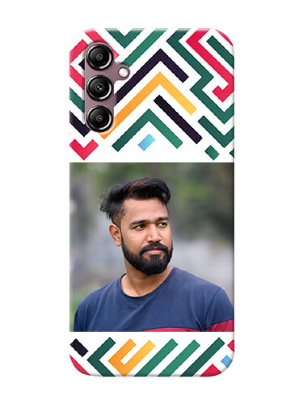 Custom Galaxy M14 5G Custom Mobile Case with Colorful Maze Pattern Design