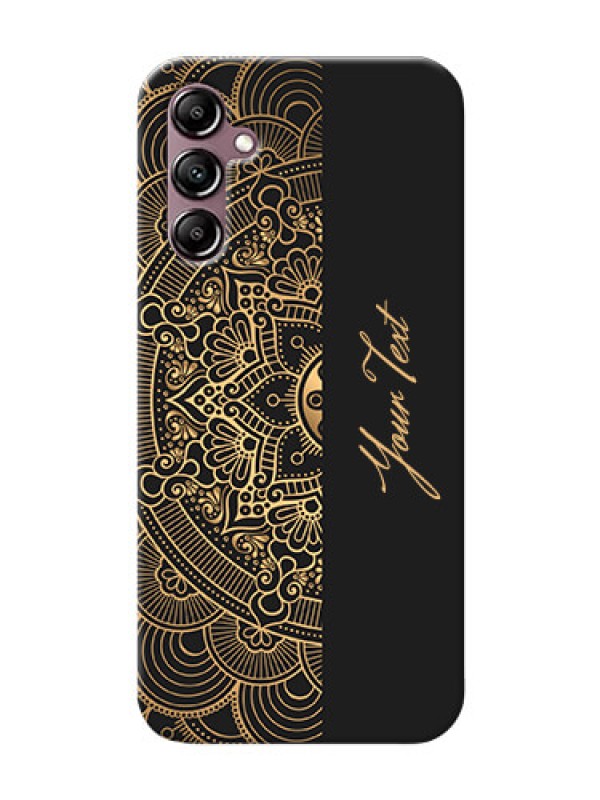 Custom Galaxy M14 5G Back Covers: Mandala art with custom text Design