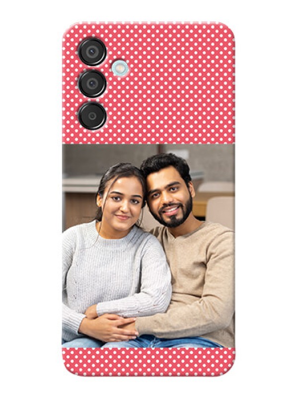 Custom Galaxy M15 5G Custom Mobile Case with White Dotted Design