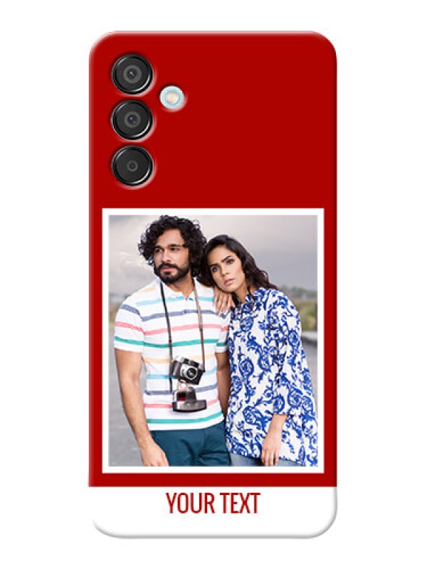 Custom Galaxy M15 5G mobile phone covers: Simple Red Color Design