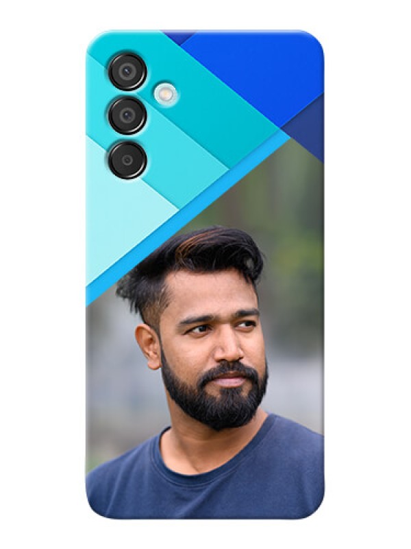 Custom Galaxy M15 5G Phone Cases Online: Blue Abstract Cover Design