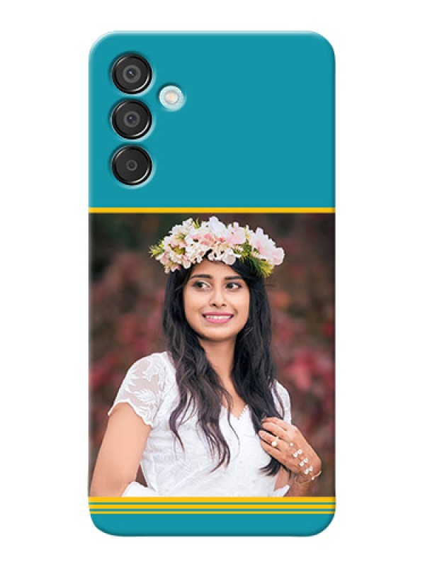 Custom Galaxy M15 5G personalized phone covers: Yellow & Blue Design