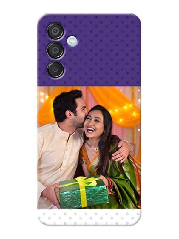 Custom Galaxy M15 5G mobile phone cases: Violet Pattern Design