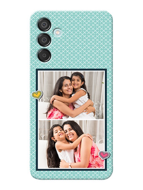 Custom Galaxy M15 5G Custom Phone Cases: 2 Image Holder with Pattern Design