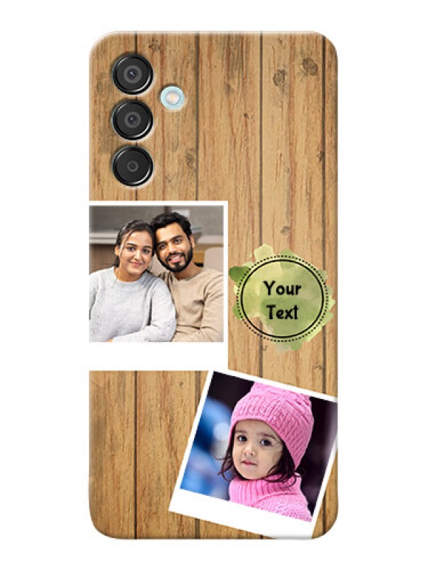 Custom Galaxy M15 5G Custom Mobile Phone Covers: Wooden Texture Design