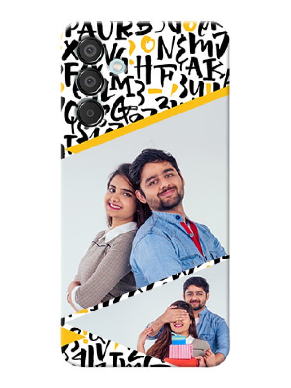 Custom Galaxy M15 5G Phone Back Covers: Letters Pattern Design