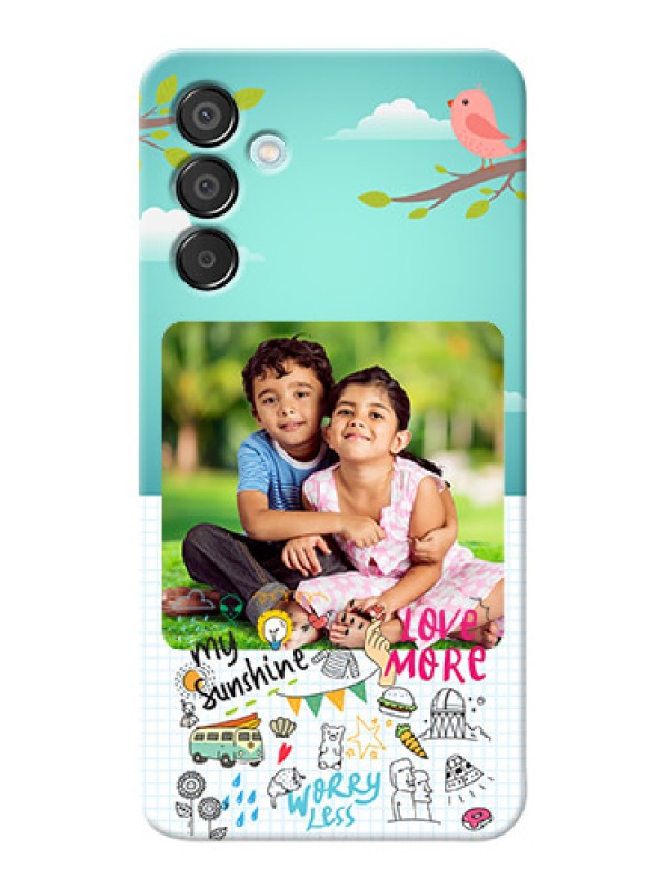 Custom Galaxy M15 5G phone cases online: Doodle love Design