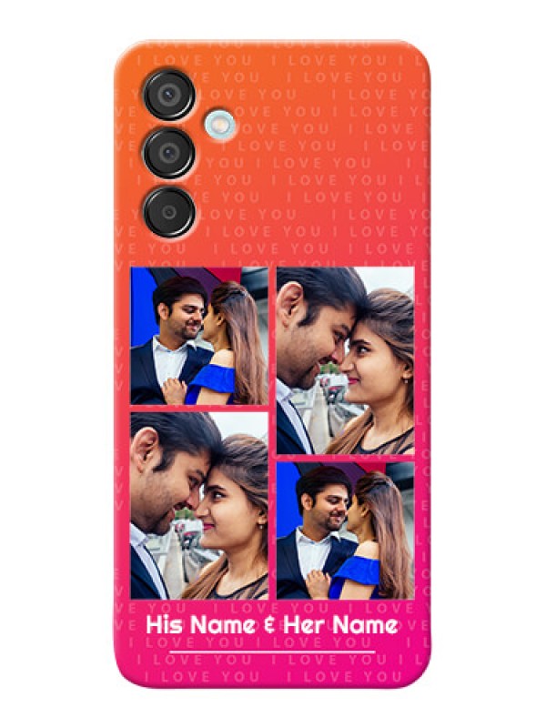 Custom Galaxy M15 5G custom back covers: I Love You Pink Design