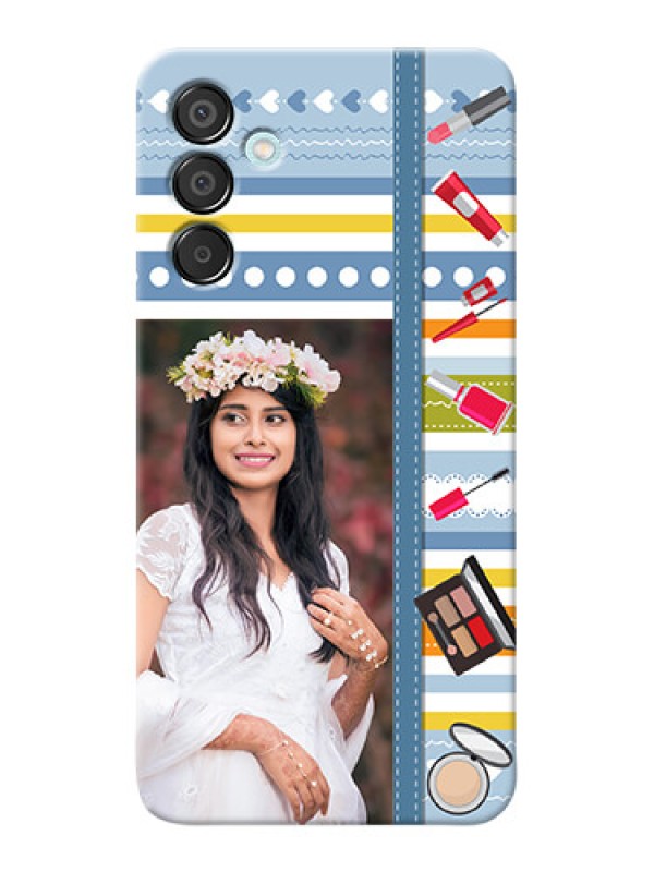 Custom Galaxy M15 5G Personalized Mobile Cases: Makeup Icons Design