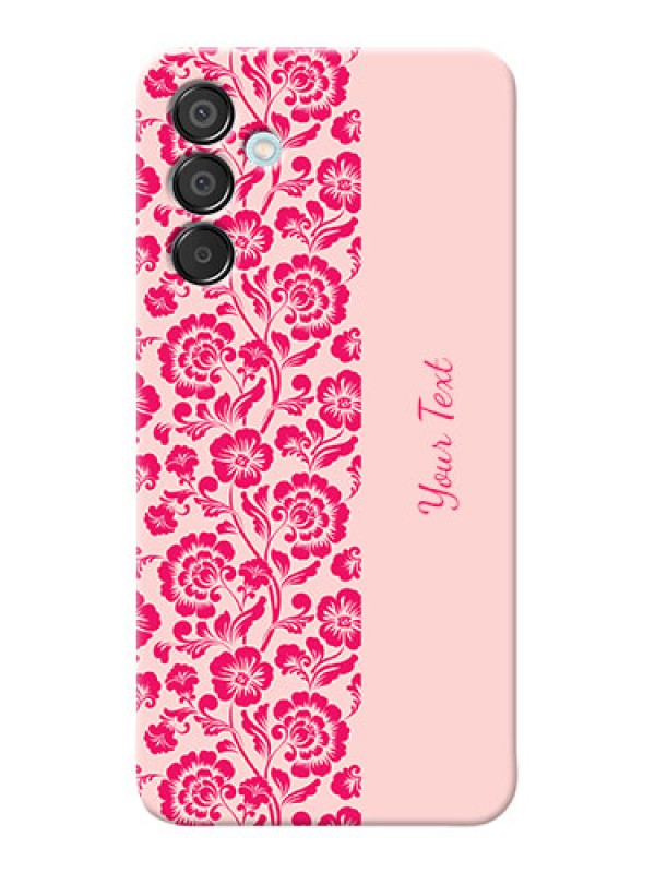 Custom Galaxy M15 5G Custom Phone Case with Attractive Floral Pattern Design