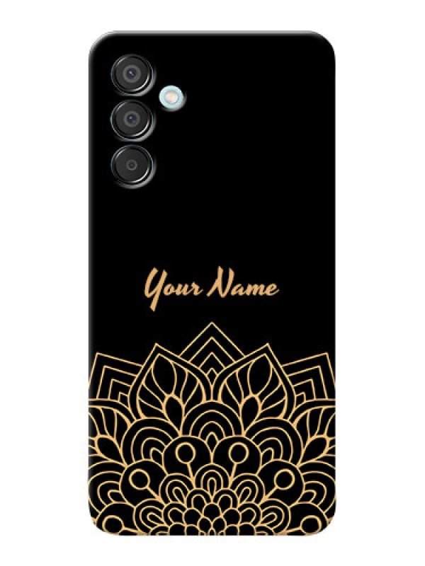 Custom Galaxy M15 5G Custom Phone Case with Golden mandala Design