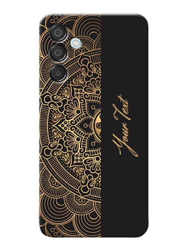 Custom Galaxy M15 5G Photo Printing on Case with Mandala art with custom text Design